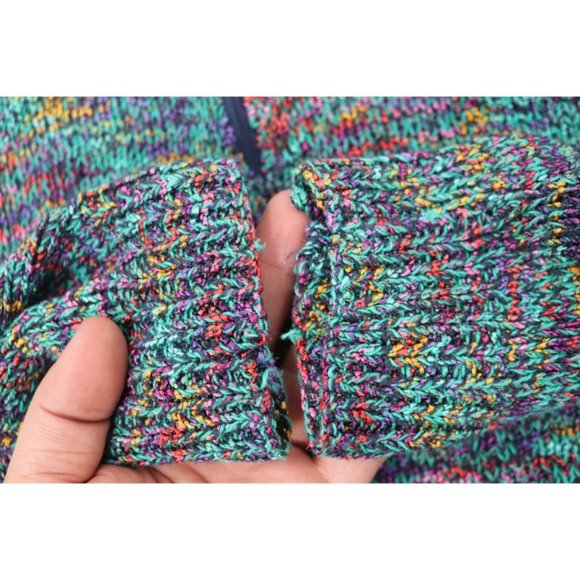 Vintage missoni women’s L/XL made in italy 1/4 zip crew neck sweater multicolor - Picture 9 of 9